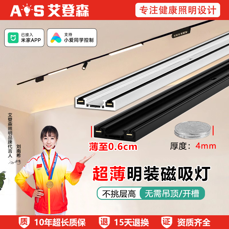 艾登森超薄明装磁吸轨道灯