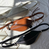 JIL ALYXMM6极简小众 半月包男女情侣通用单肩斜挎包黑色牛角包