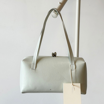 JIL新款ALYXMM6原创 小众GOJI口金牛皮蛇纹手提单肩斜挎包枕头包