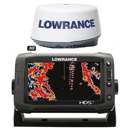 进口Lowrance 劳伦斯 3G 雷达 HDS-7 Gen3,鱼探仪 船用7寸船用仪