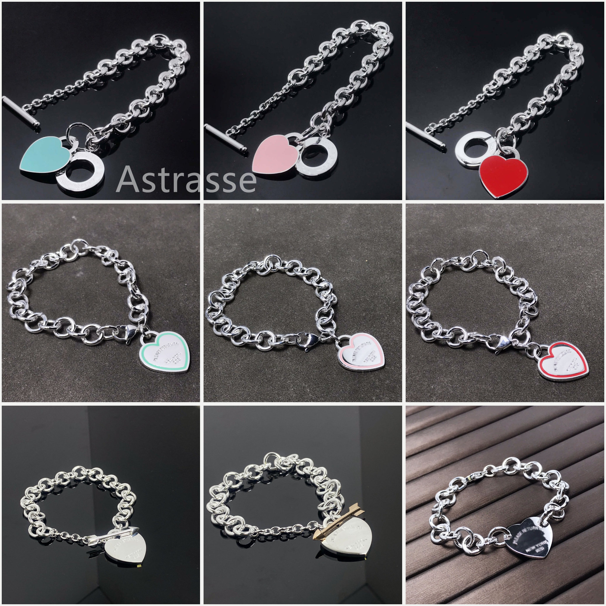 Astrasse爱心钥匙手链送女友