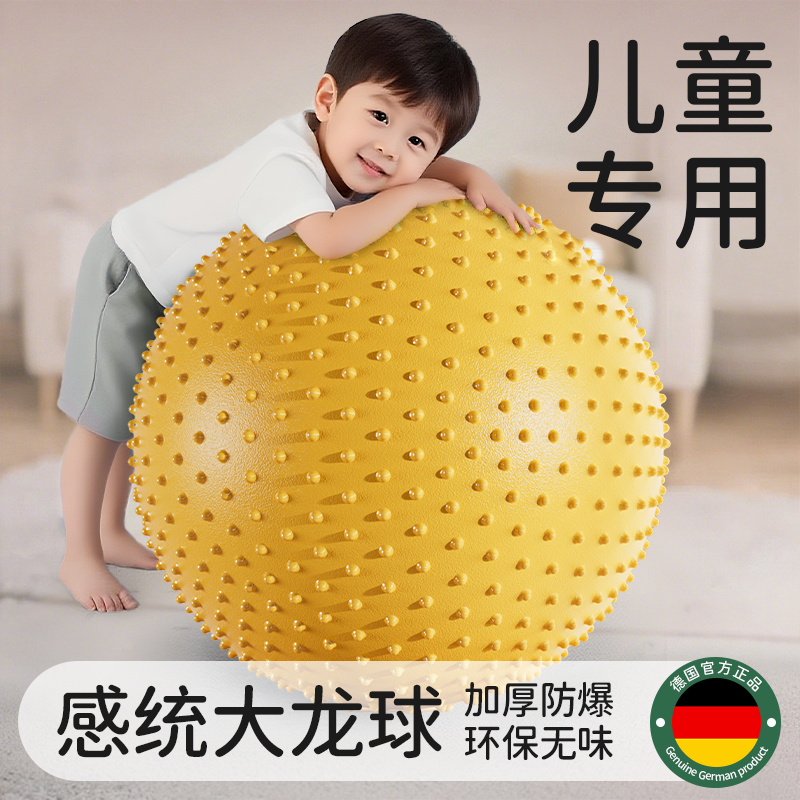 德国儿童感统训练大龙球瑜伽球婴儿早教颗粒加厚防爆平衡球花生球