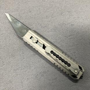 无极 钛合金tc21数控线切割美工刀刀架EDC 重型壁纸刀 不锈钢刀片