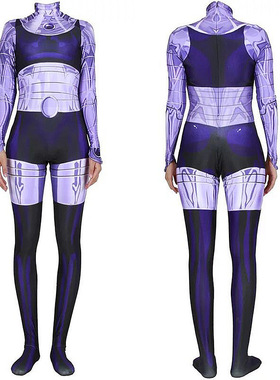 Blackfire正义联盟少年泰坦星火Starfire连体紧身衣