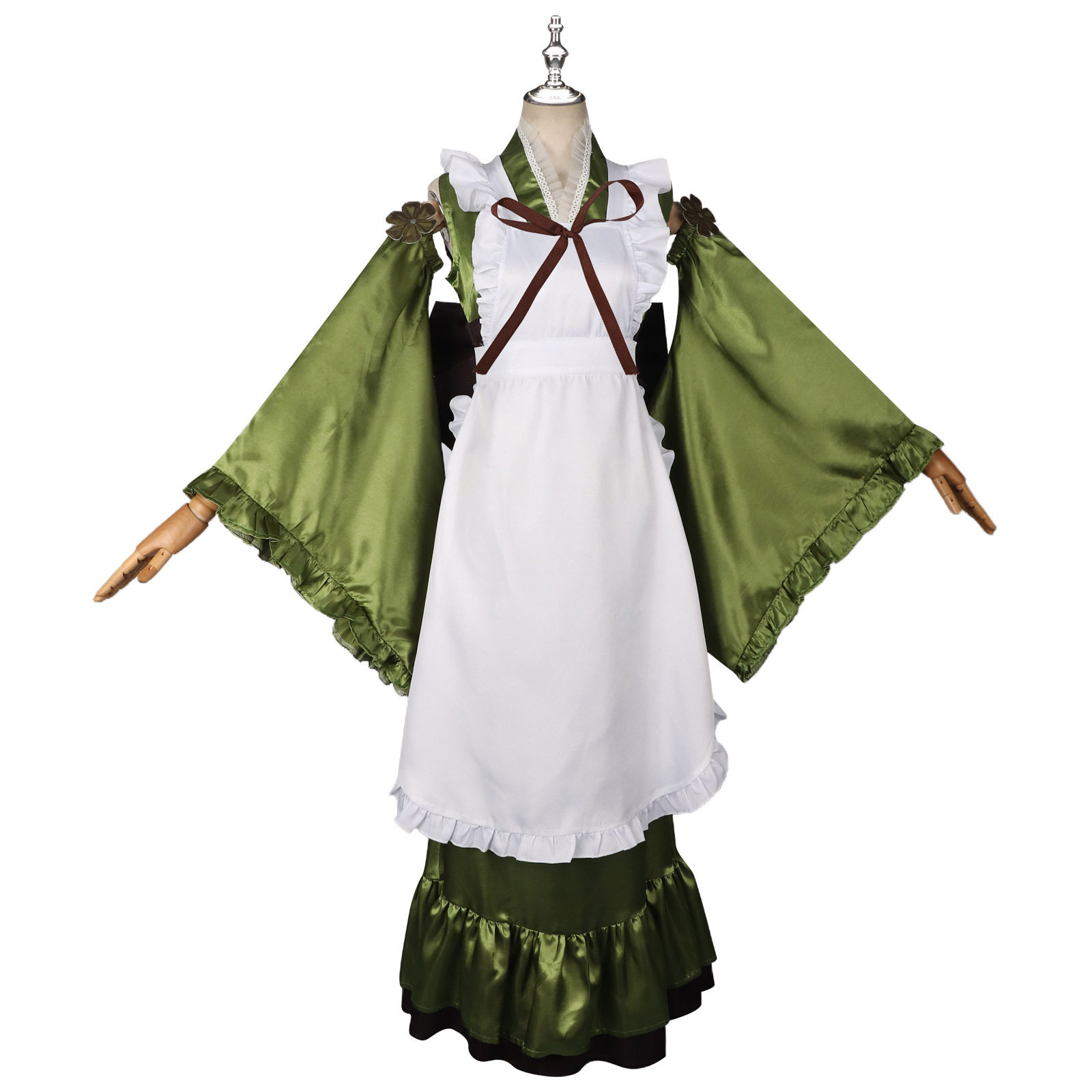 动漫cos服抹茶芭菲围裙款动漫绿色阔袖动漫表演舞台套装女