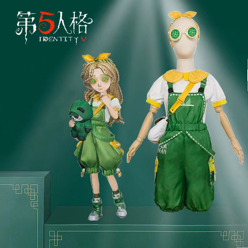 第五人格儿童COS服求生者小女孩滚滚伙伴园丁熊猫cosplay游戏套装图片