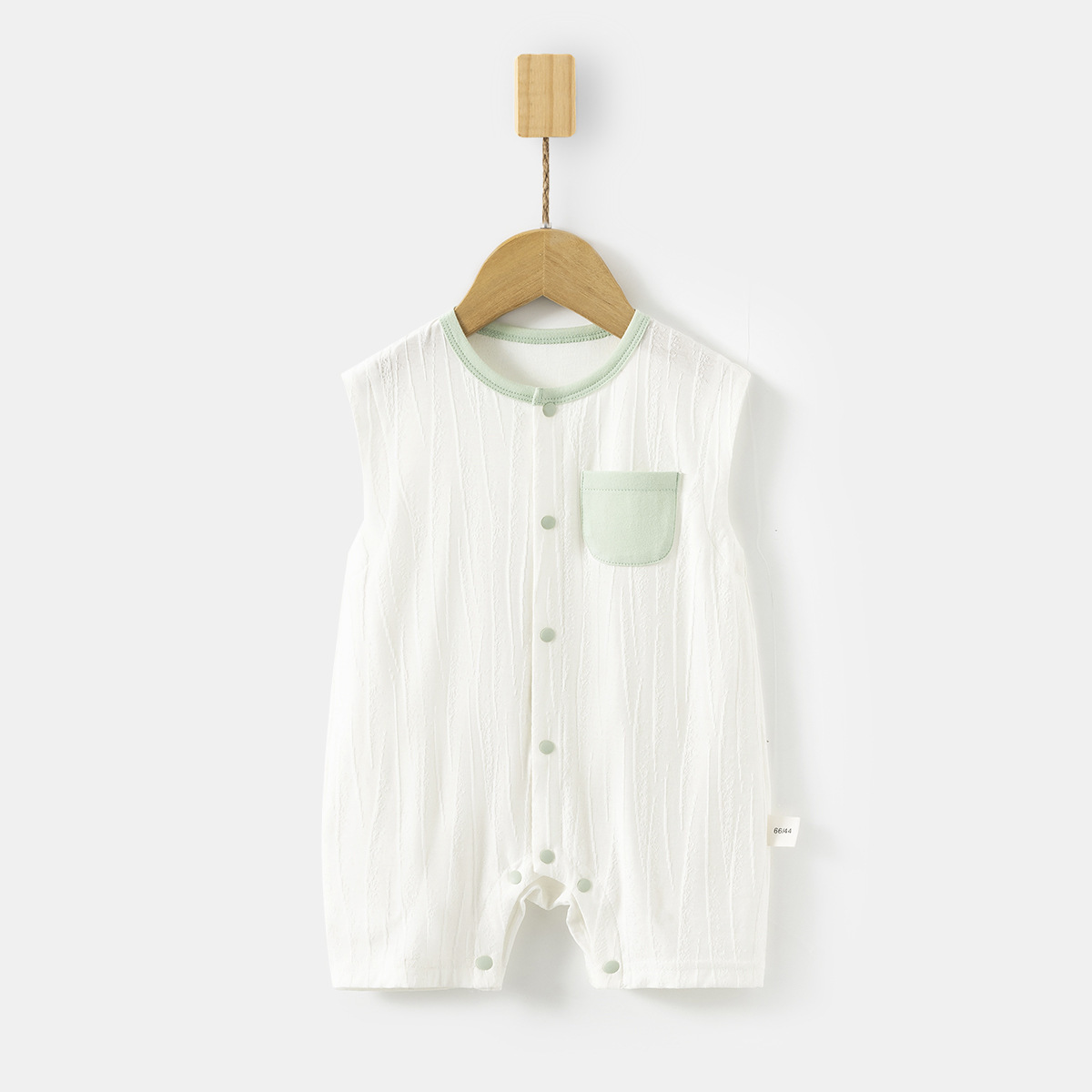 婴儿无袖连体衣夏季超薄提花新生儿无骨哈衣空调服宝宝幼儿童爬服