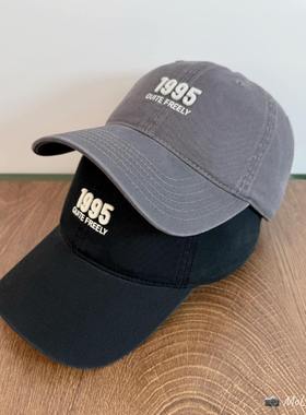 韩版潮牌1995(QUITE FREELY)刺绣棒球帽男女百搭四季款时尚鸭舌帽