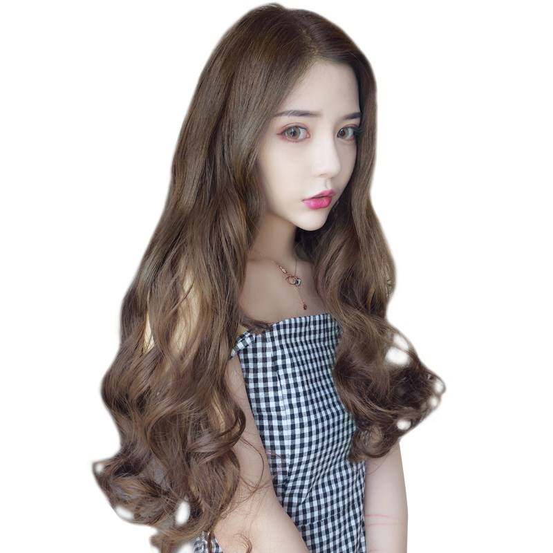 极速假发片真发真人发丝假发套女长发长卷假发头头套式自然u型无