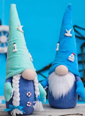 1PCS Ocean Festival Gnome Deep Blue Luckily Ocean Faceless