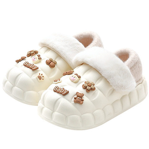 厂家可拆卸棉拖鞋包跟女士冬季加绒加厚防滑保暖家居家用防水棉鞋