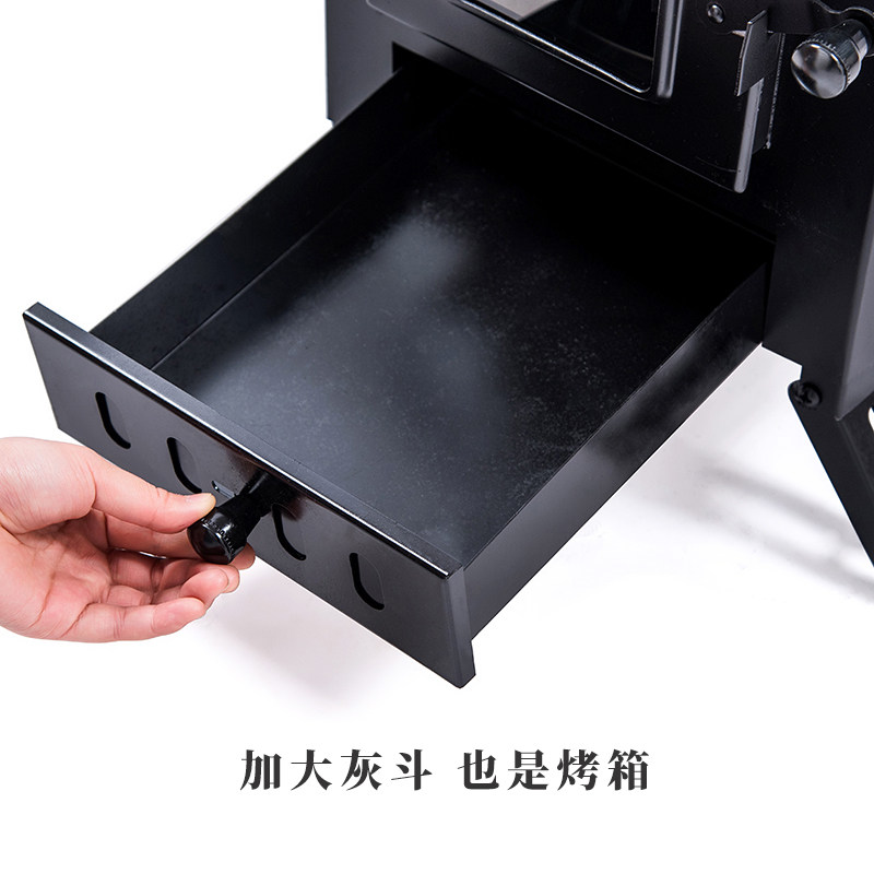 极速子家用取暖炉柴火炉烤箱仪户外烧烤炉带小型露营炉柴煤楚炉两