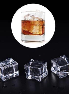 10pcs Artificial Cubes 3 Sizes Clear Square Fake Artificial