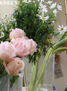 极速厂家韩式高透明花桶PC耐摔花瓶花店用品专业醒花养花材料家居