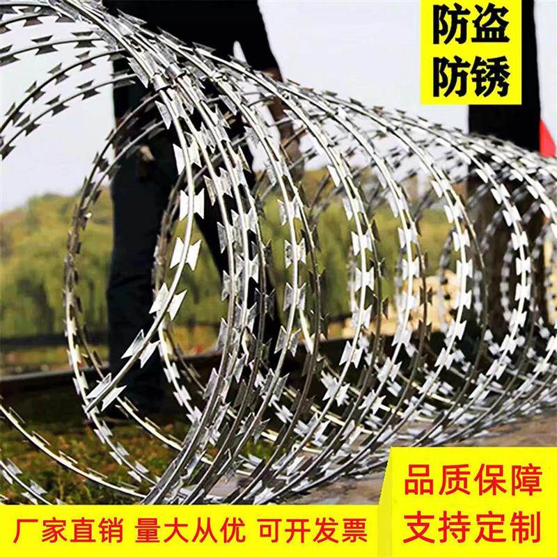 极速刀片围墙钢丝网防盗全套家用菱形老式铁刺庭院防爬刺钉庭院铁