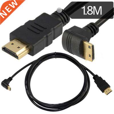 新品Premium 1080P HDMI V1.4 Male to Mini HDMI Male Down Angl