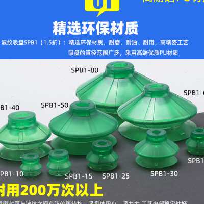 极速全力发机械手真空吸盘工业SPB1-10 15 20 25 30 50 60 80PU耐