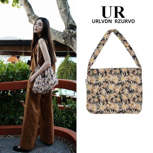 Шоппер с молнией, тканевый мешок, официальный продукт, в корейском стиле, Южная Корея