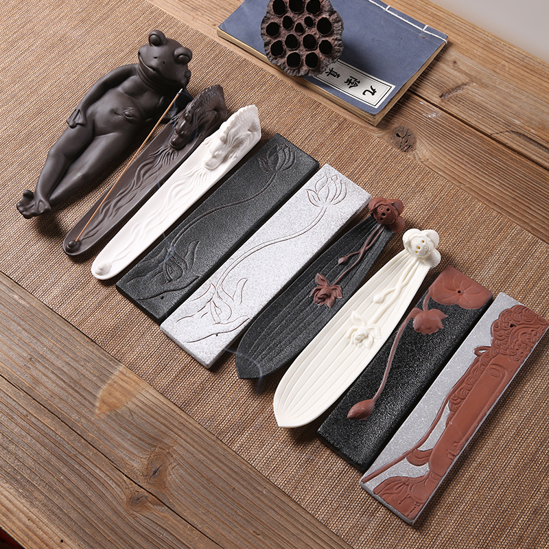 速发家款陶瓷线香座香插新用室内檀香炉香熏炉禅意卧香炉创意熏香