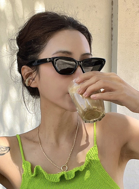 速发g镜三角猫眼墨m2024新款美式复古辣妹太海边旅游拍照防晒