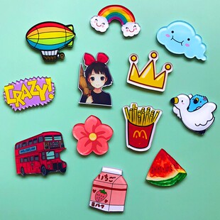 速发照图冰箱贴 来片立体磁贴个性创意亚克力磁铁装饰挂件