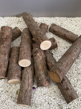 原木落地橱窗新中式壁炉装饰树干