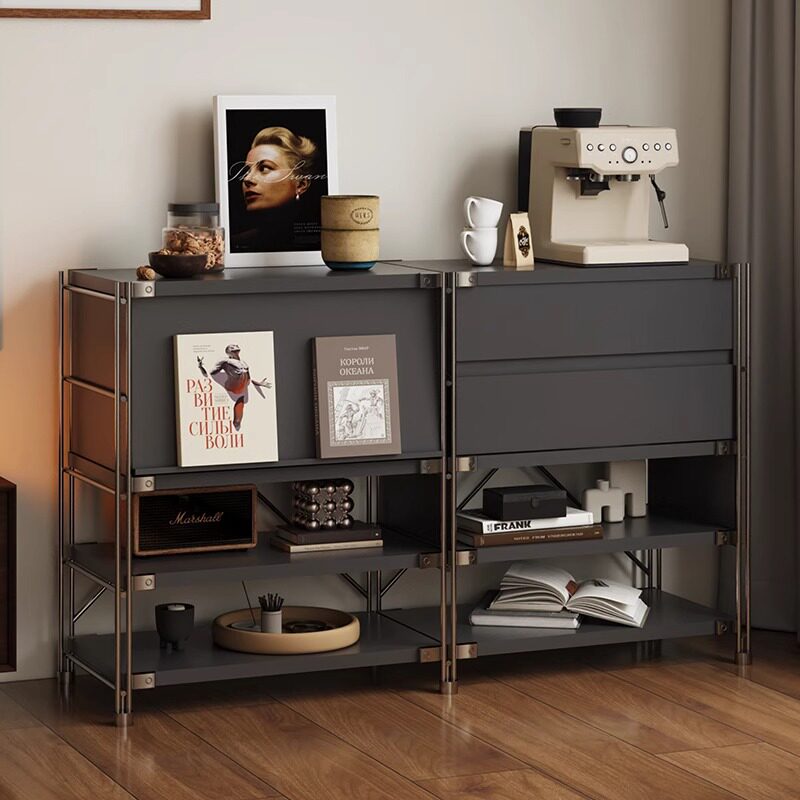 包豪斯翻门杂志柜客厅沙发边柜日式斗柜落地卧室置物架多层收纳柜