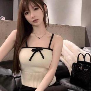 上衣潮 2025新款 针织吊带背心女甜辣妹修身 春夏外穿内搭打底衫 修身