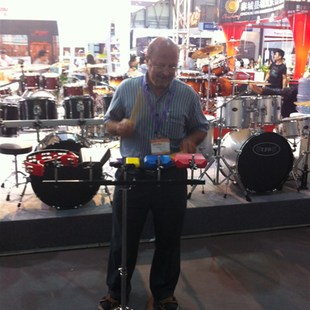 民族打击乐套装高低音梆子花鼓圈塑料梆子多功能支架小打乐器支架