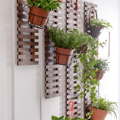 墙上壁挂花架阳台装饰爬藤架布置室内花支架植物欧式客厅花篮架子