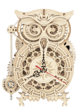 Robotime ROKR 3D Wooden Puzzle Owl Clock Model Building Kit