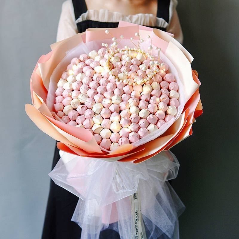创意网红99颗棒棒糖果花束DIY材料包送女朋友生日礼物闺蜜圣诞节