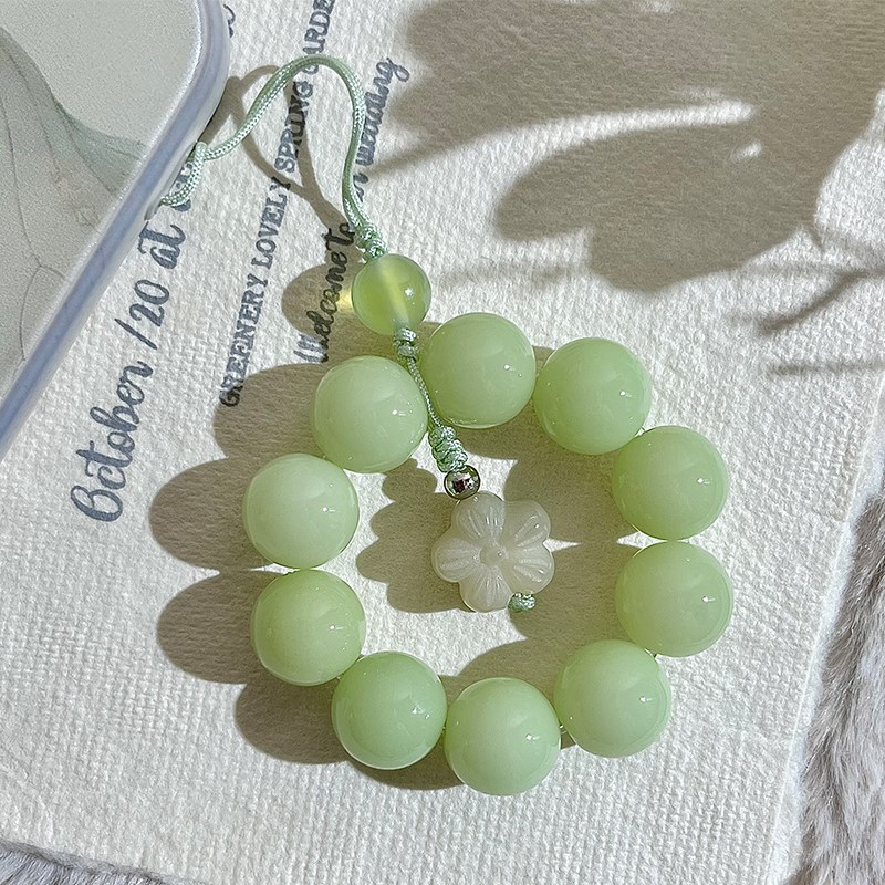 棠花绮梦菩提根手机吊坠精致短款小手捻情侣手机壳钥匙扣挂件挂饰