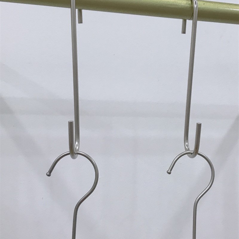 服装店挂钩上墙s钩韩版银色金色装饰衣架服装店创意挂裤衣钩加长