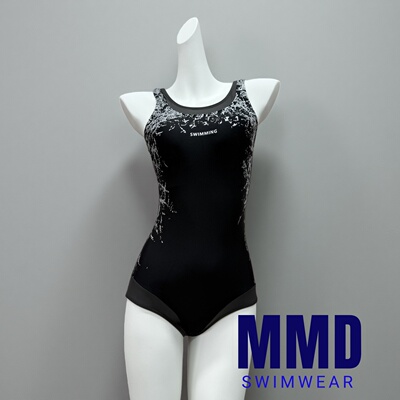 女士竞速连体泳衣固定胸垫显瘦