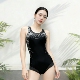 三角运动风女款 保守显瘦连体泳衣固定胸垫 竞速泳衣游泳训练夏季
