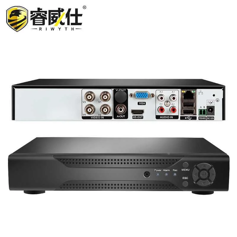 睿威仕AHD高清4路同轴硬盘手机录像机远程刻录机8位监控家用新品