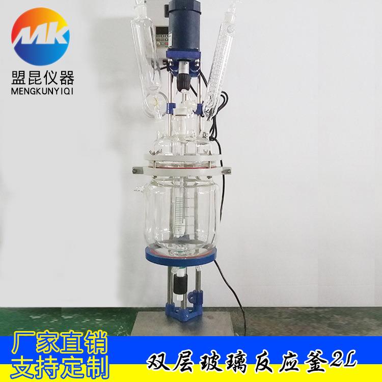 玻璃反应器 S212系列双层玻璃反应釜 变频调速 混合搅拌反应器