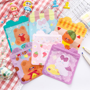 Cute Candy Ziplock 网红5 Bag Bear Food 10pcs Rabbit Cookie