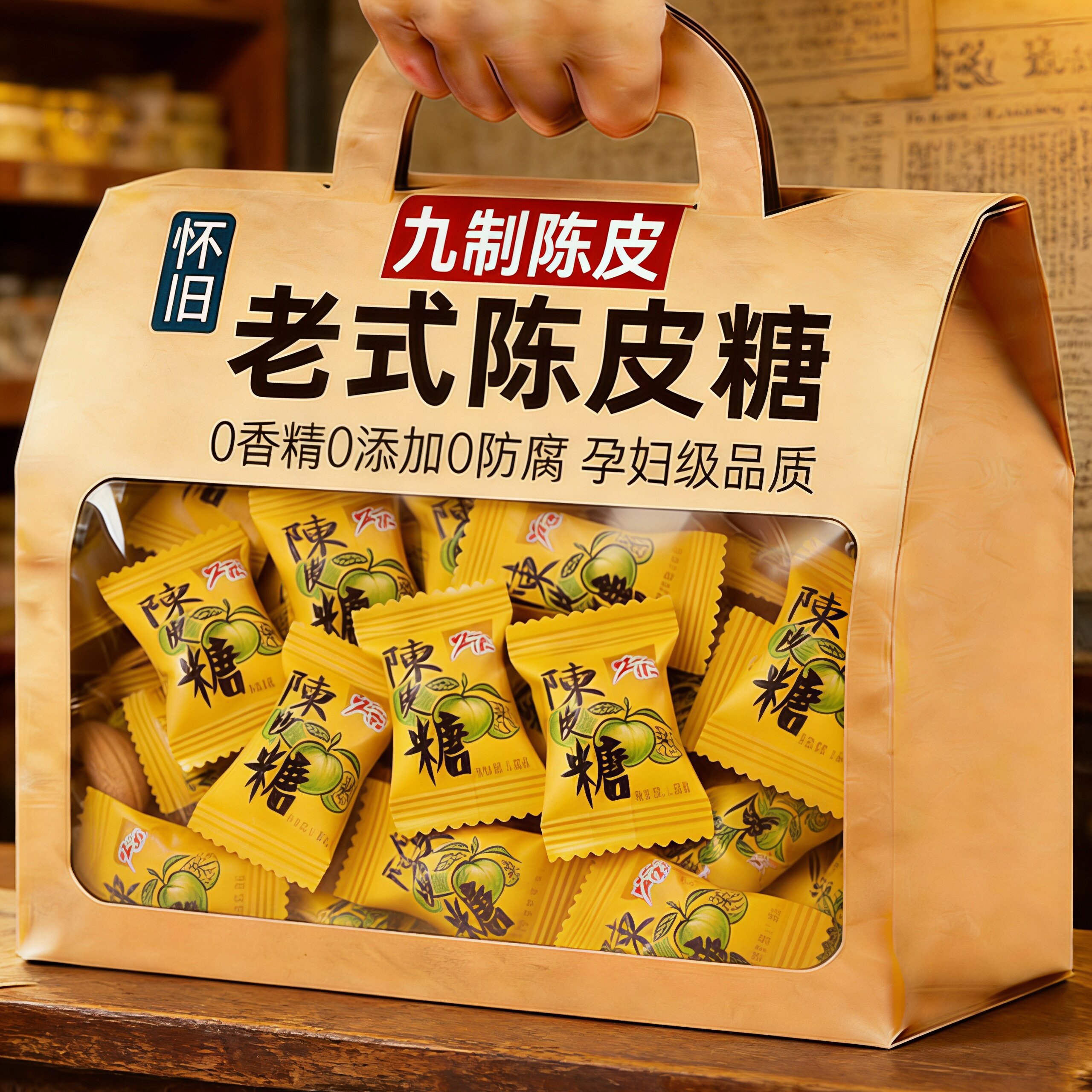 正宗陈皮糖官方旗舰店正品喜糖果零食老式水果硬糖商用喜糖无添加
