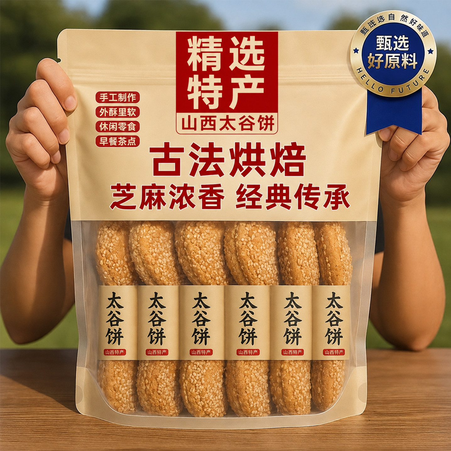 太谷饼山西特产手工老式传统糕点面包早餐整箱老人吃的健康零食品