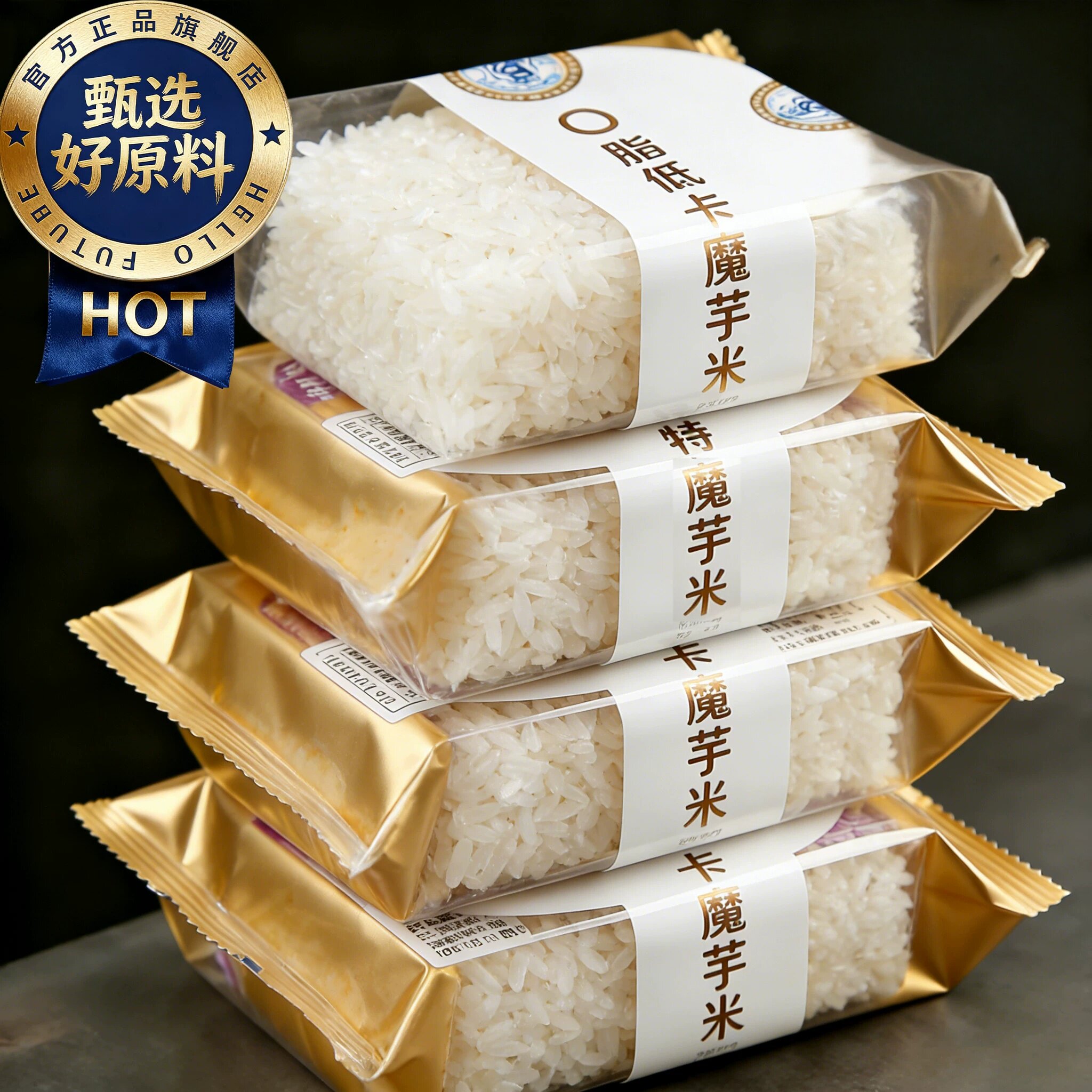 魔芋干米代餐胞腹即食魔芋米营养烘干轻食真米饭口感低卡方便主食