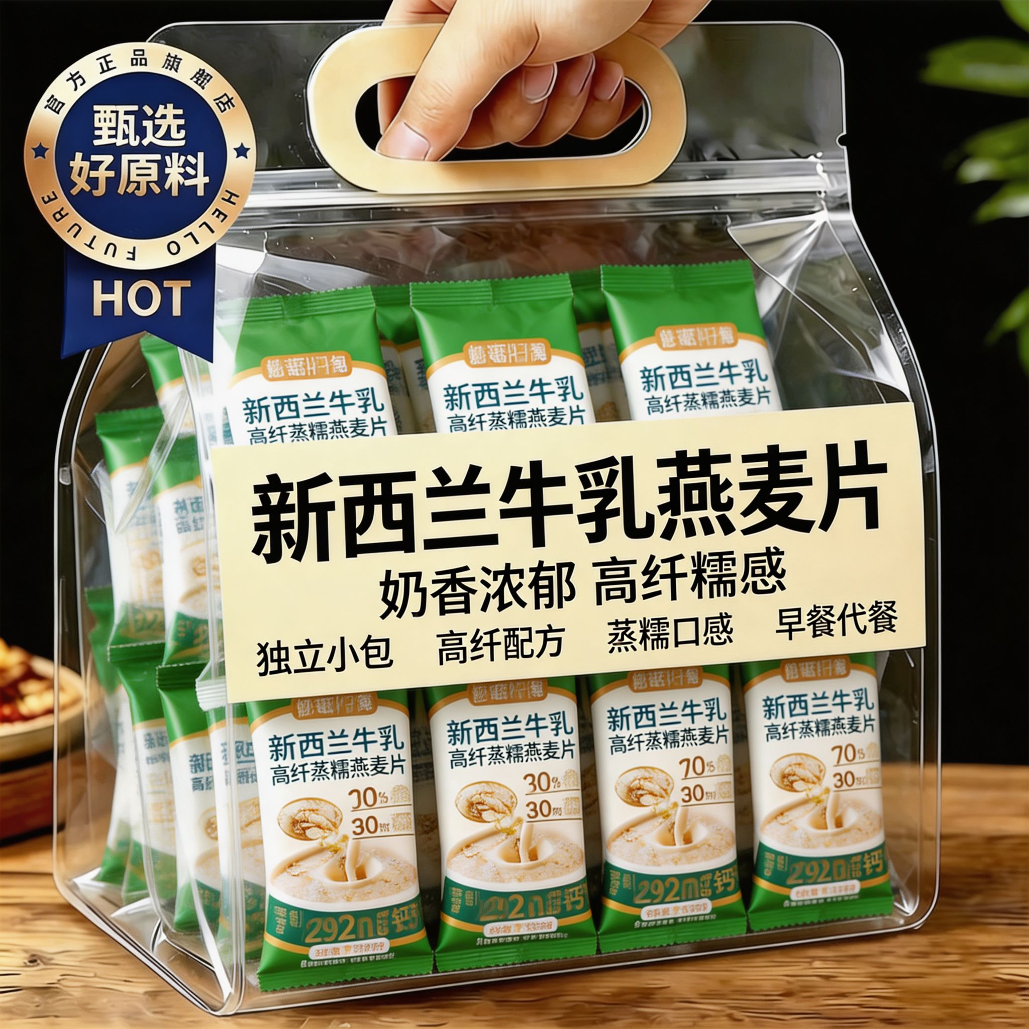特级澳洲新西兰牛乳纯燕麦片正品图片
