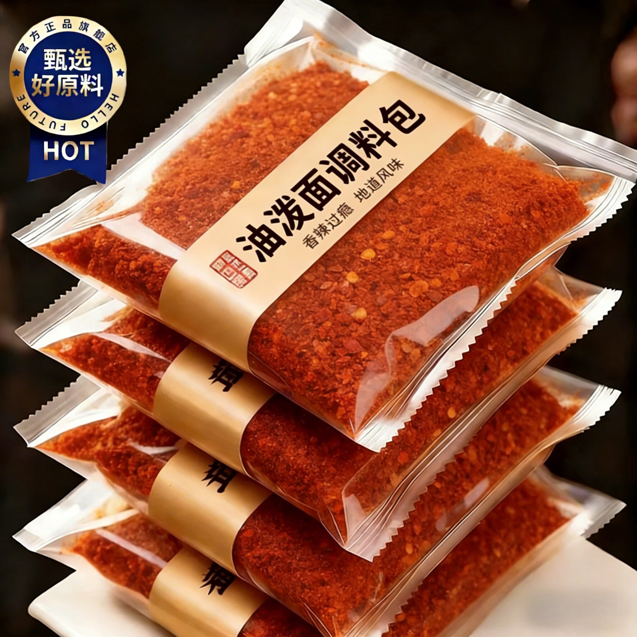 央妈推荐!油泼面调料包正宗陕西辣椒面椒拌宽面细粉专用家用调料