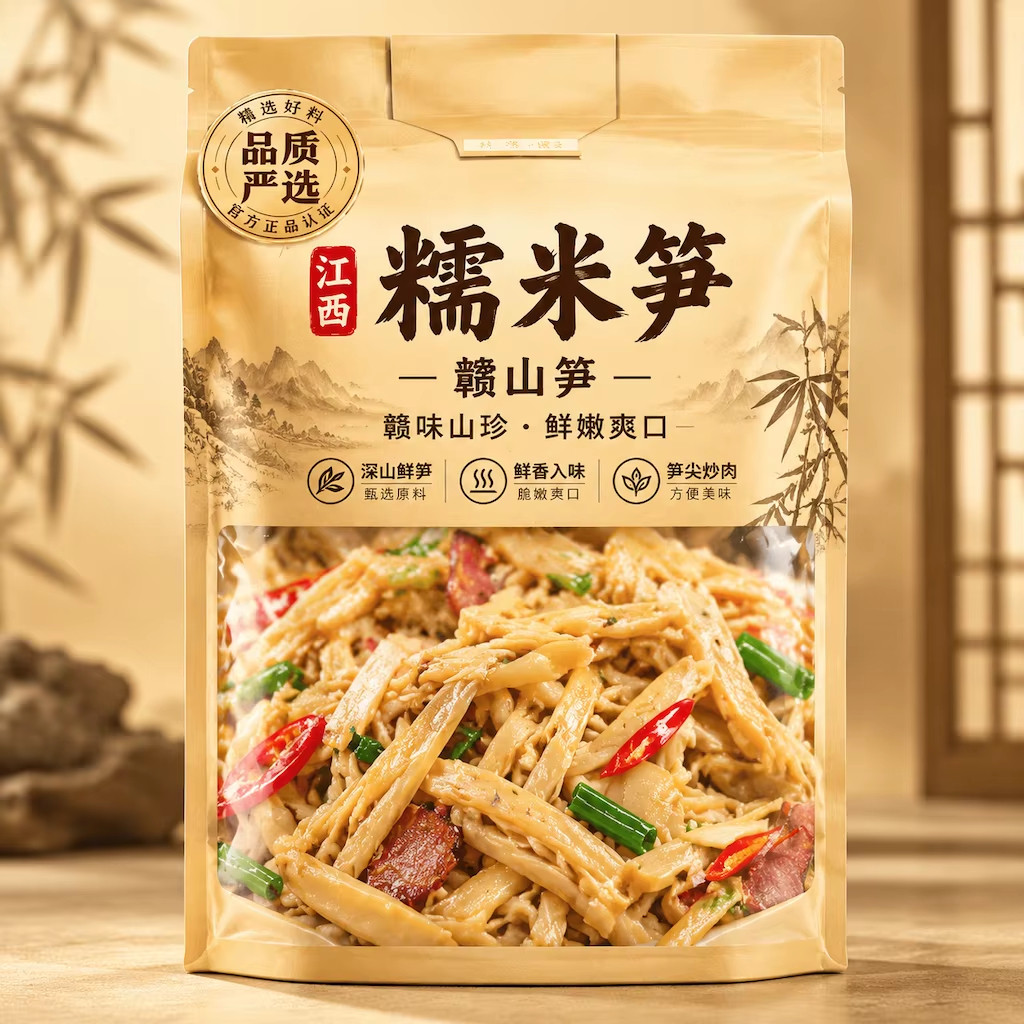 江西特产糯米笋官方旗舰店嫩笋尖新鲜原味竹笋脆免切免泡凉拌炒菜