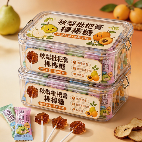 秋梨膏枇杷棒棒糖无添加不上火