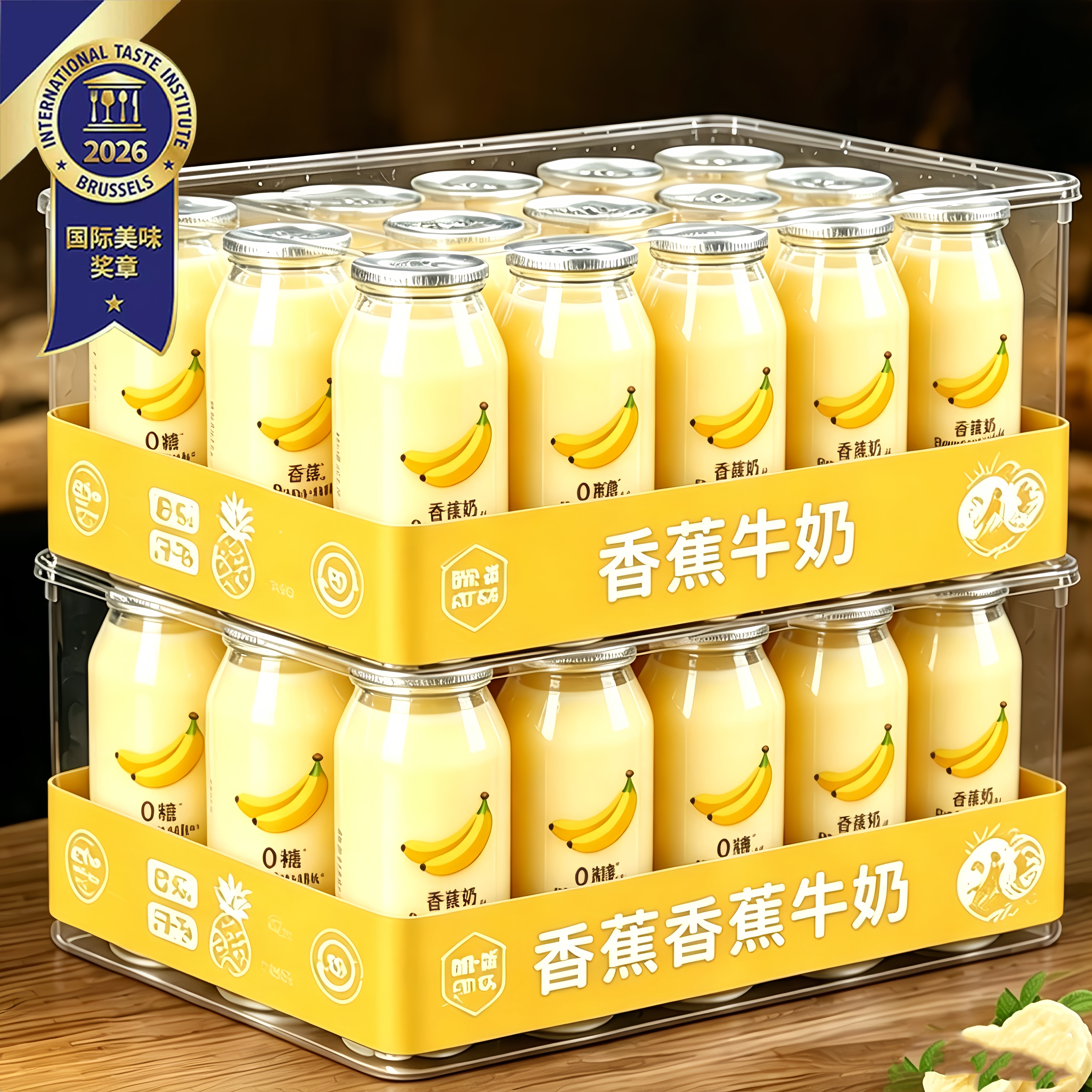 香蕉牛奶0蔗糖低脂肪减专用肥代餐饱腹0糖低脂早餐奶官方旗舰店