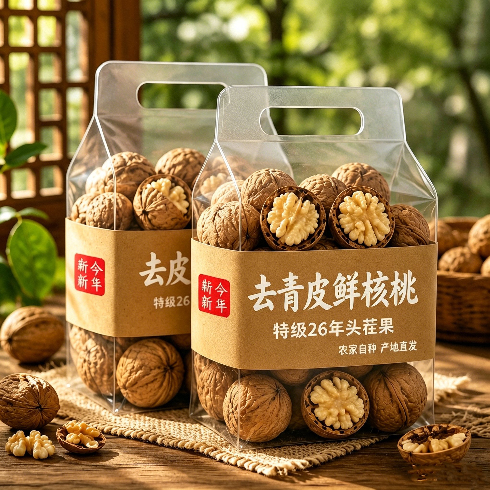 优质新鲜核桃官方旗舰店去青皮核桃新鲜2026年新货黑桃孕妇专用