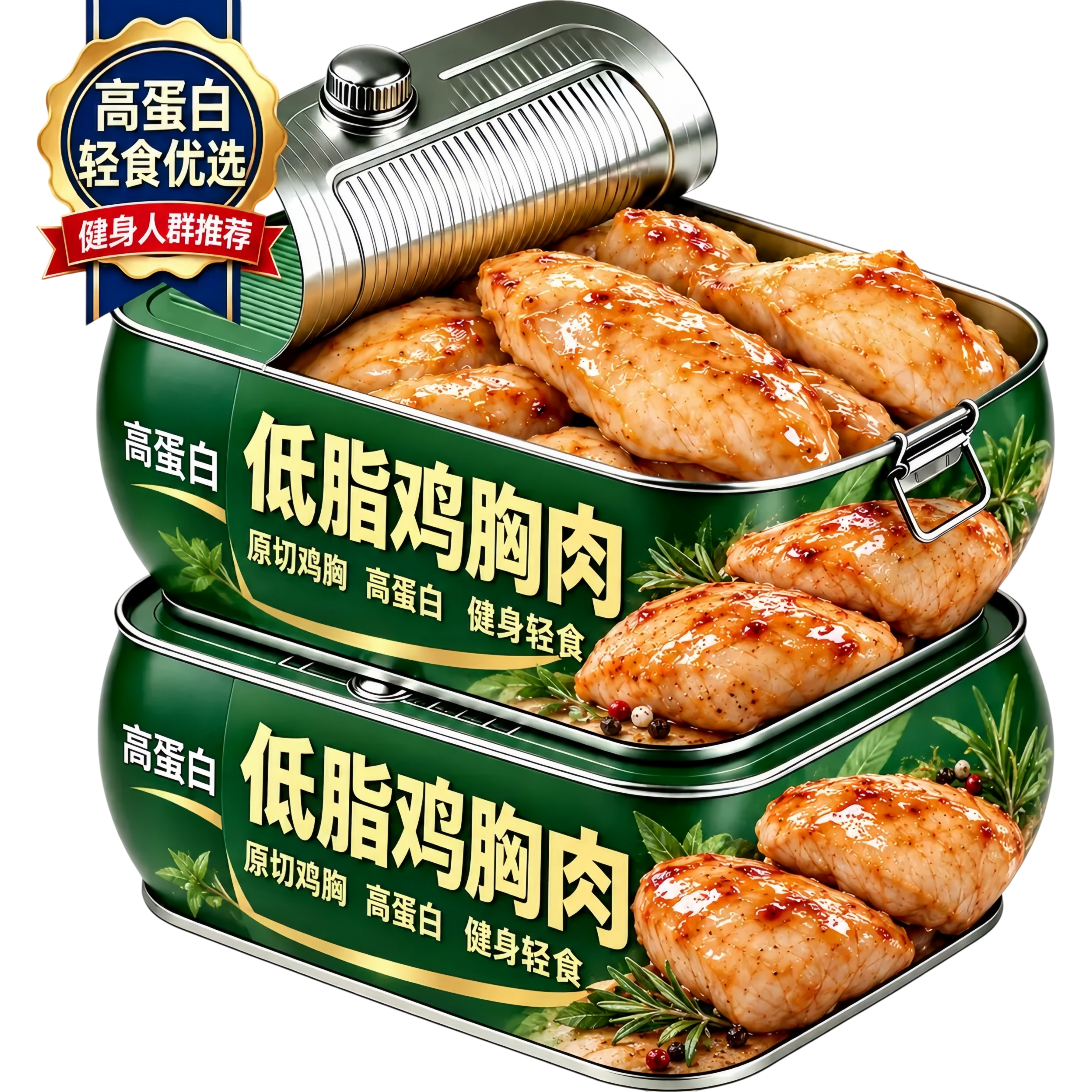 低脂鸡胸肉开袋即食健身代餐即食0脂肪低脂期专用低卡轻脂食代餐