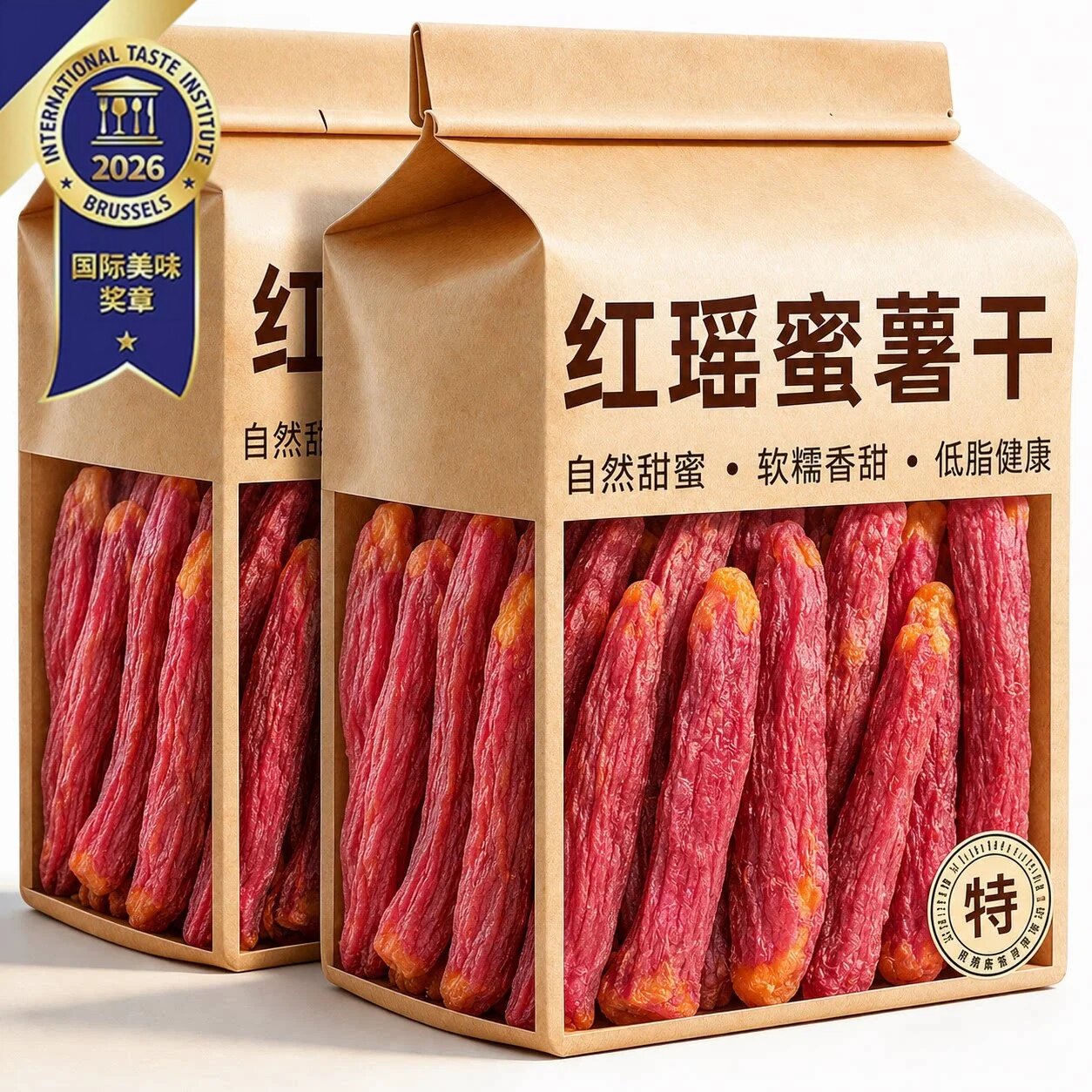 正宗红瑶蜜薯干官方旗舰店农家自制无糖烤红薯独立包装倒蒸地瓜干